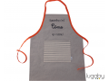 Personalised apron beige/ orange